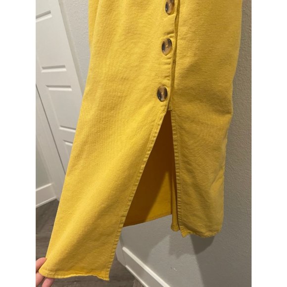 HARPER HERITAGE Button Up Mini Yellow Mini Dress - Picture 5 of 6